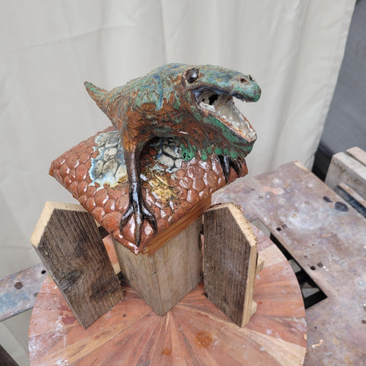 Fence Finial- Lizard #7