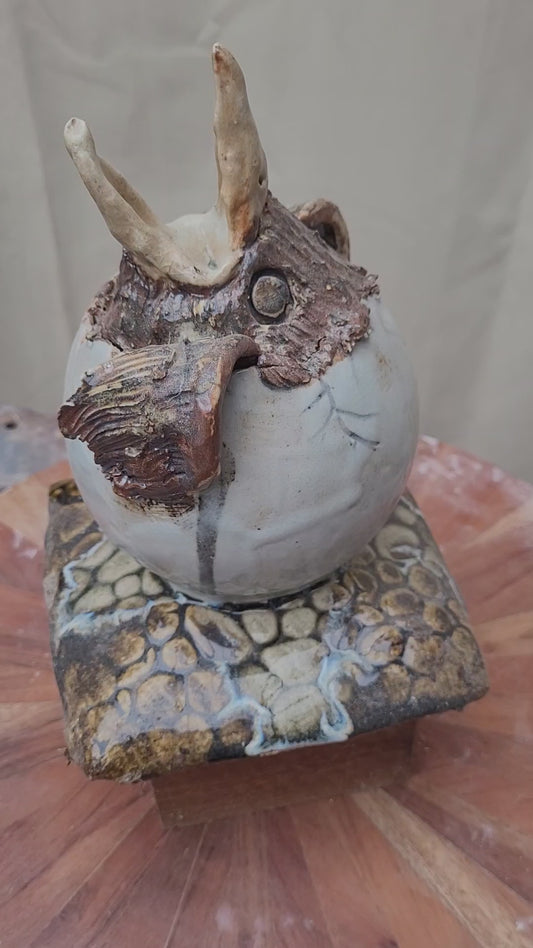 Fence Finial-Bird hatchling #2