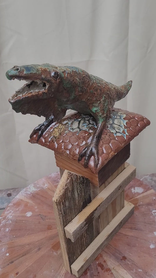 Fence Finial- Lizard #7
