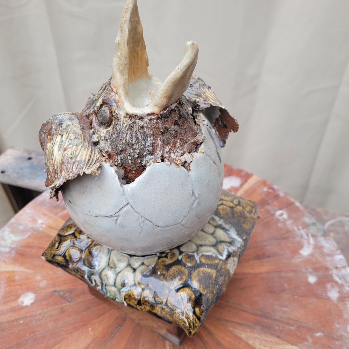 Fence Finial-Bird hatchling #2