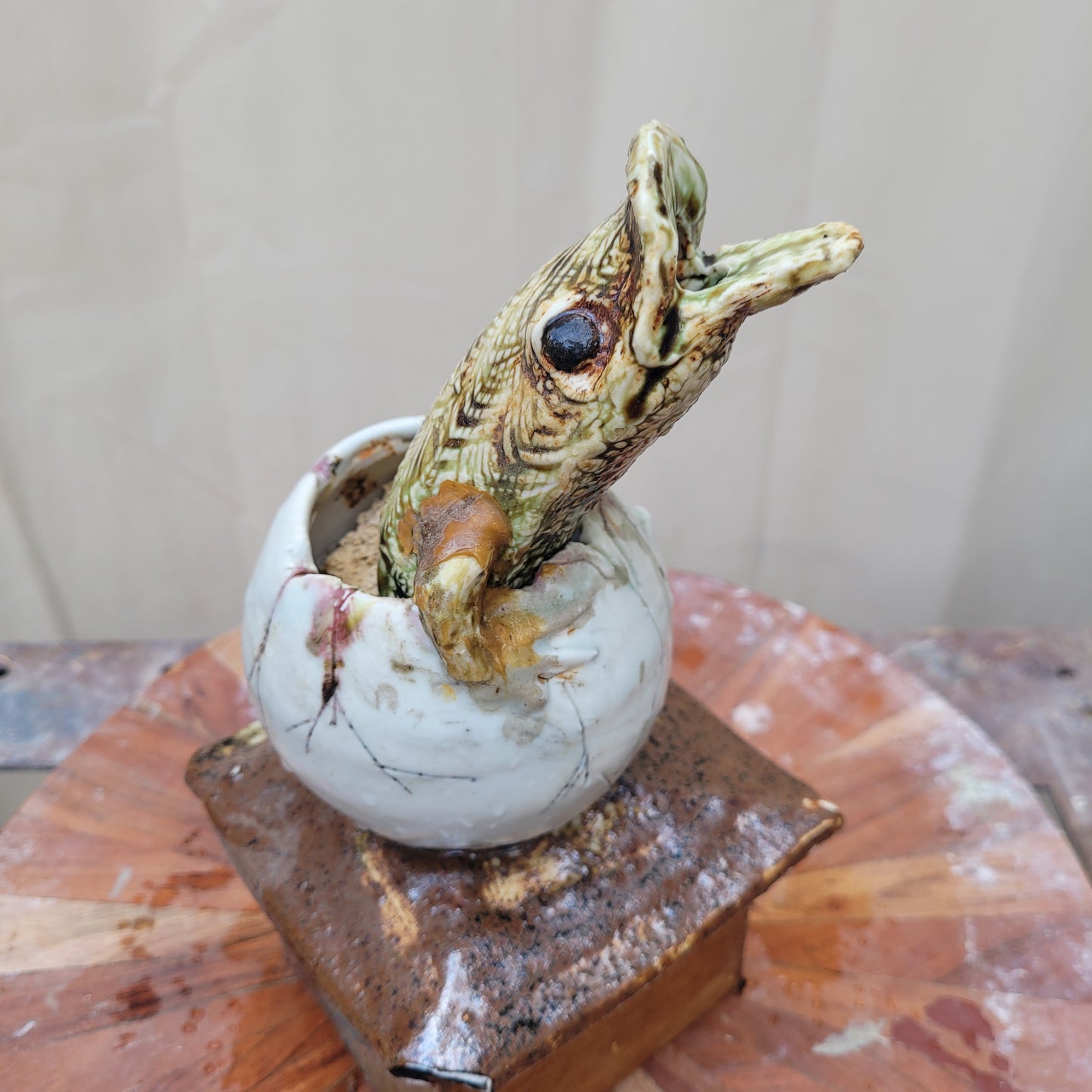 Fence Finial lizard hatchling