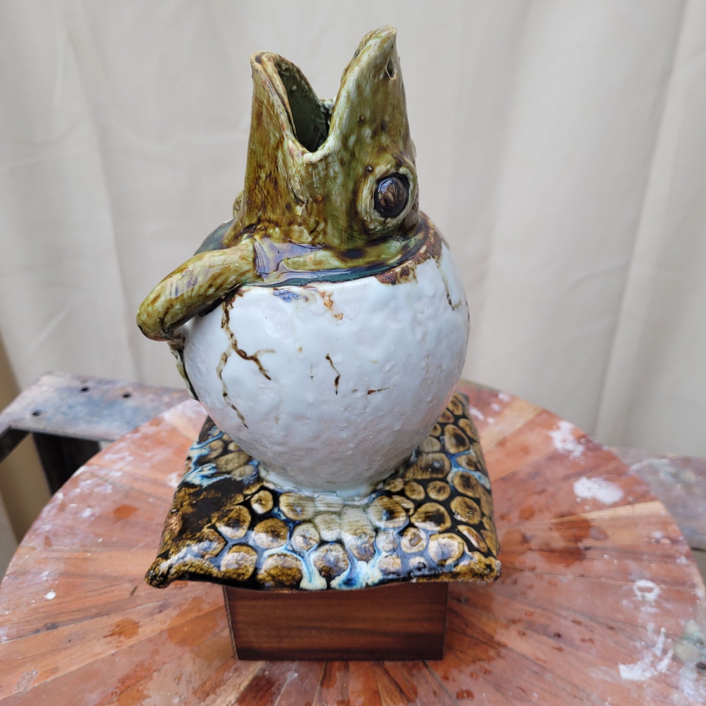 Fence Finial-Frog hatchling