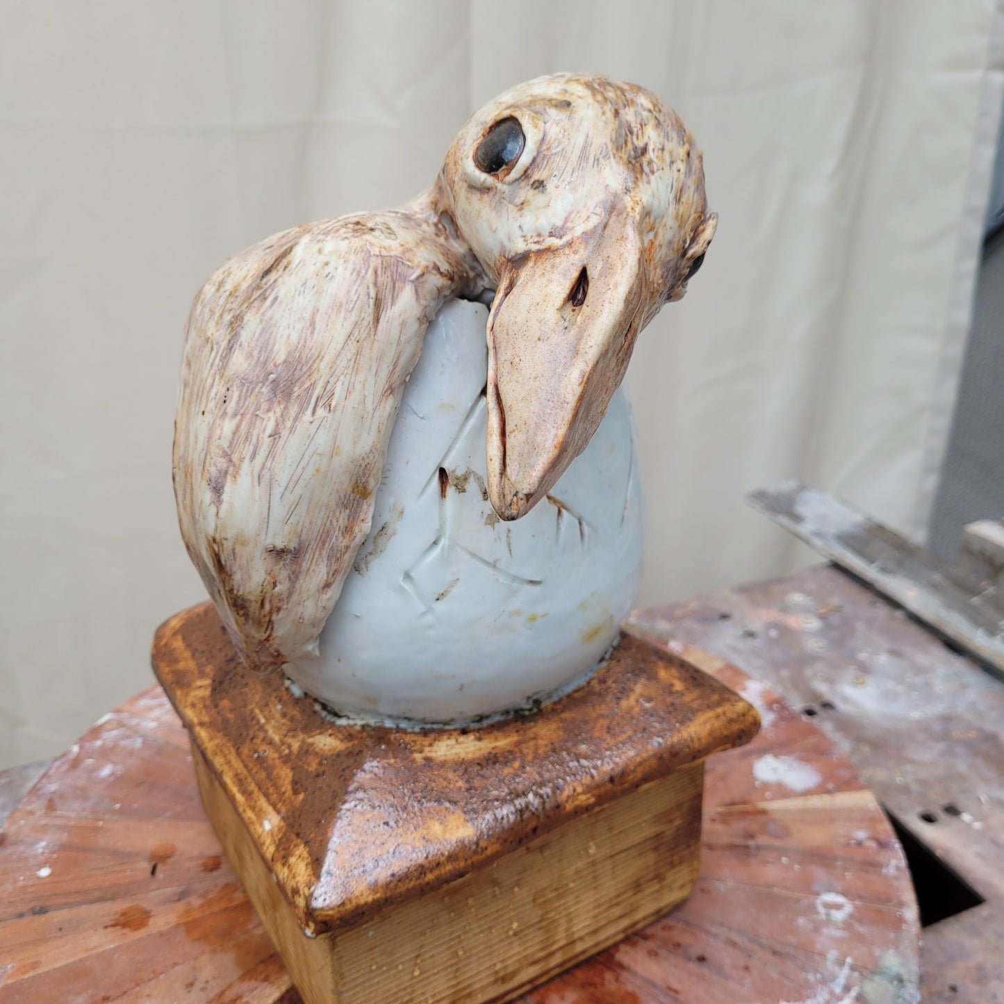 Fence Finial-Hatching Chick