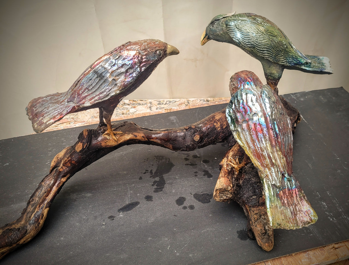 Three Birds on a Branch.