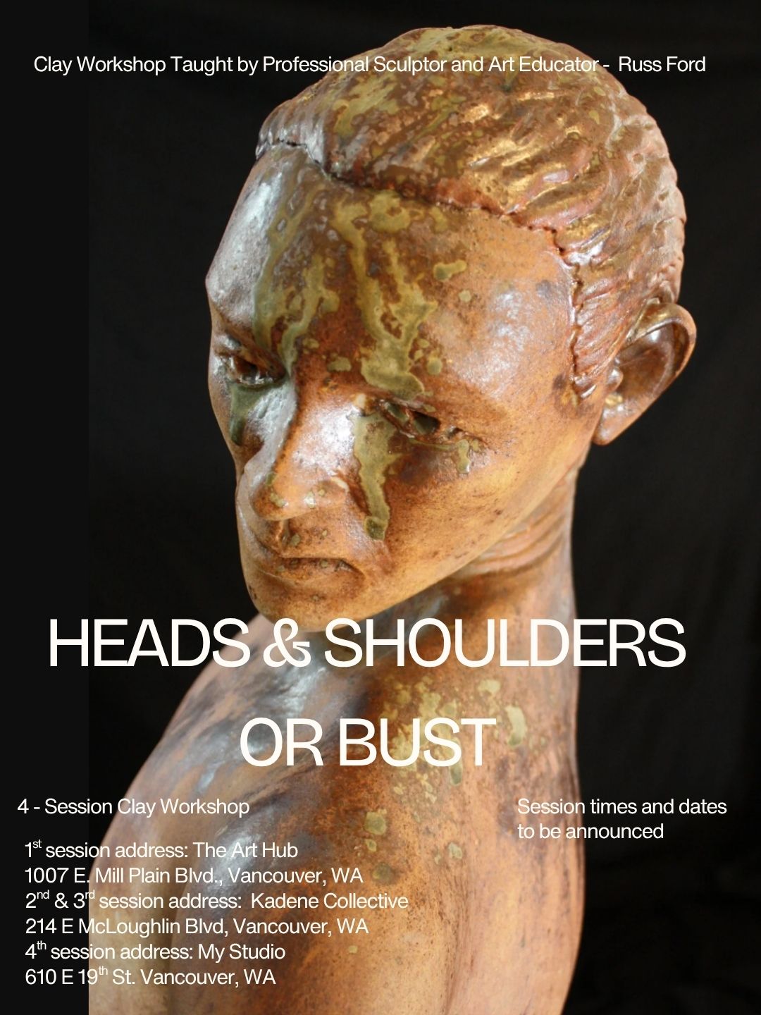 Heads and shoulders or bust-4 session sculpture class