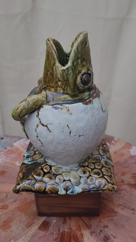 Fence Finial-Frog hatchling